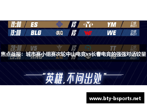 焦点战报：城市赛小组赛次轮中山电竞vs长春电竞的强强对话较量